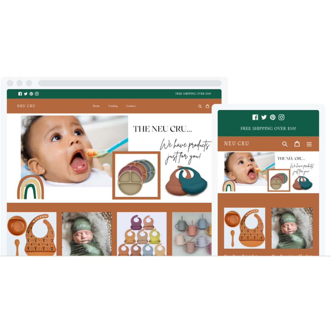 Pre-Made Baby Theme Shopify Store