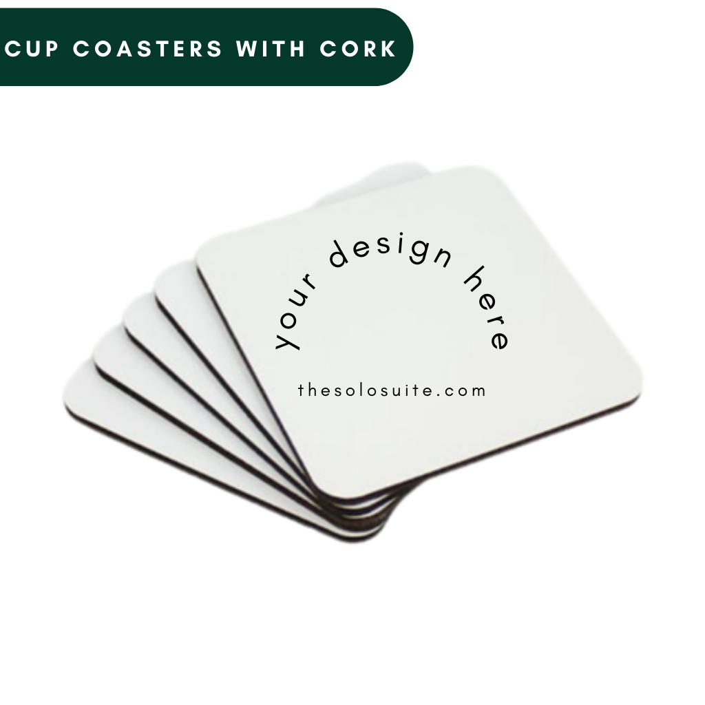 Coasters For Sublimation with Cork - 5 pack