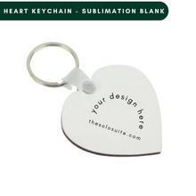 Load image into Gallery viewer, Heart Keychain Sublimation Blank
