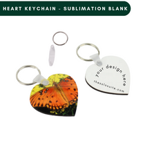 Load image into Gallery viewer, Heart Keychain Sublimation Blank
