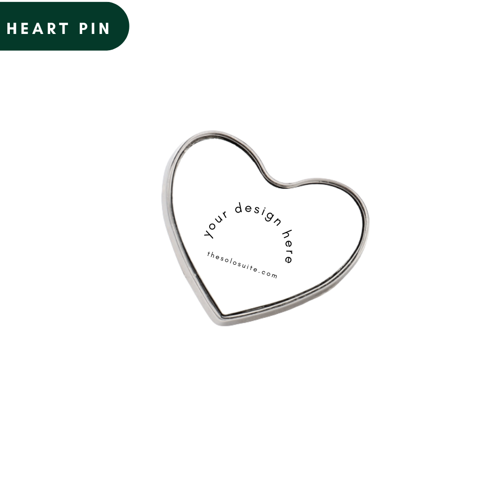 Heart Pin - Sublimation Blank