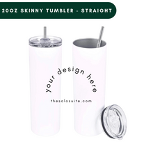 Load image into Gallery viewer, Tumblers for Sublimation 20oz Straight Skinny
